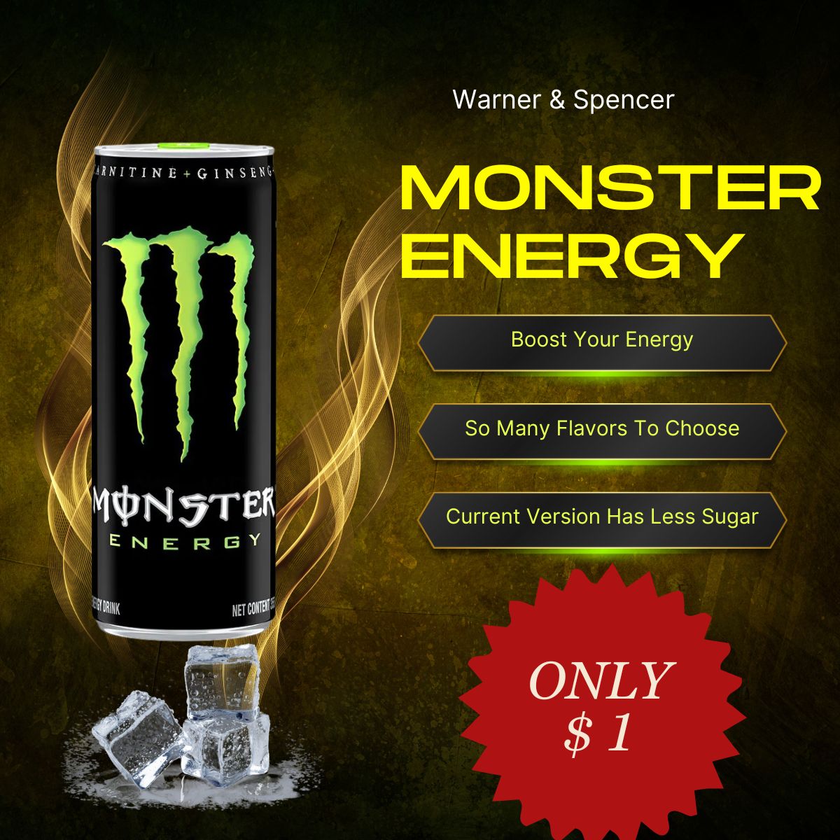 Get Your Power Boost: Monster Energy for $1